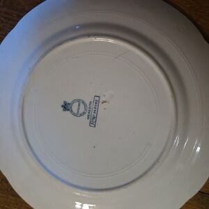 Vintage John Maddock & Sons Meredith Blue Green Collection 9 Inch Dinner Plate.